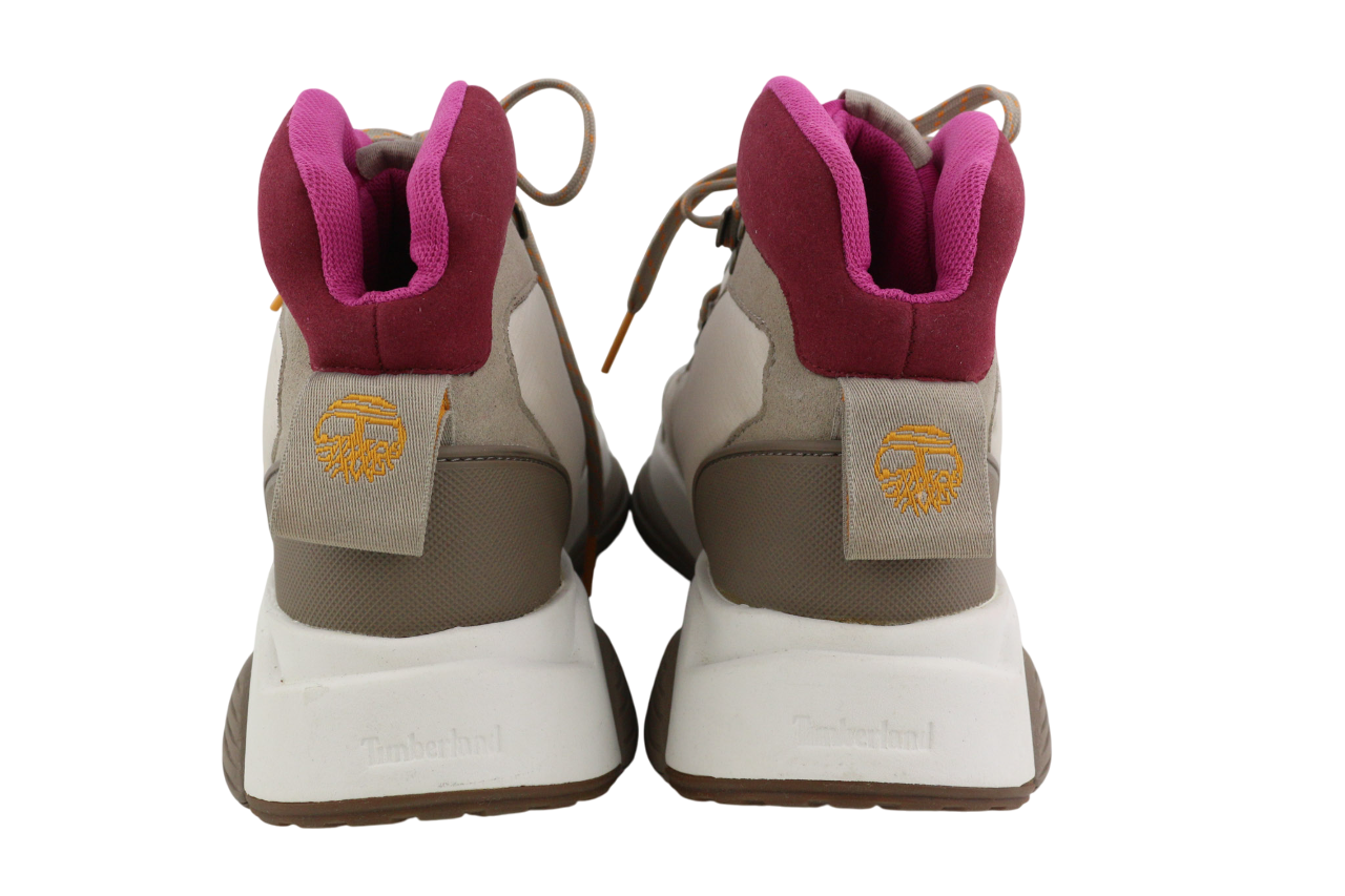 TIMBERLAND A1YCP Women Boots EU37/37.5 Ankle Top Lace Almond Toe Logo ReBOTL