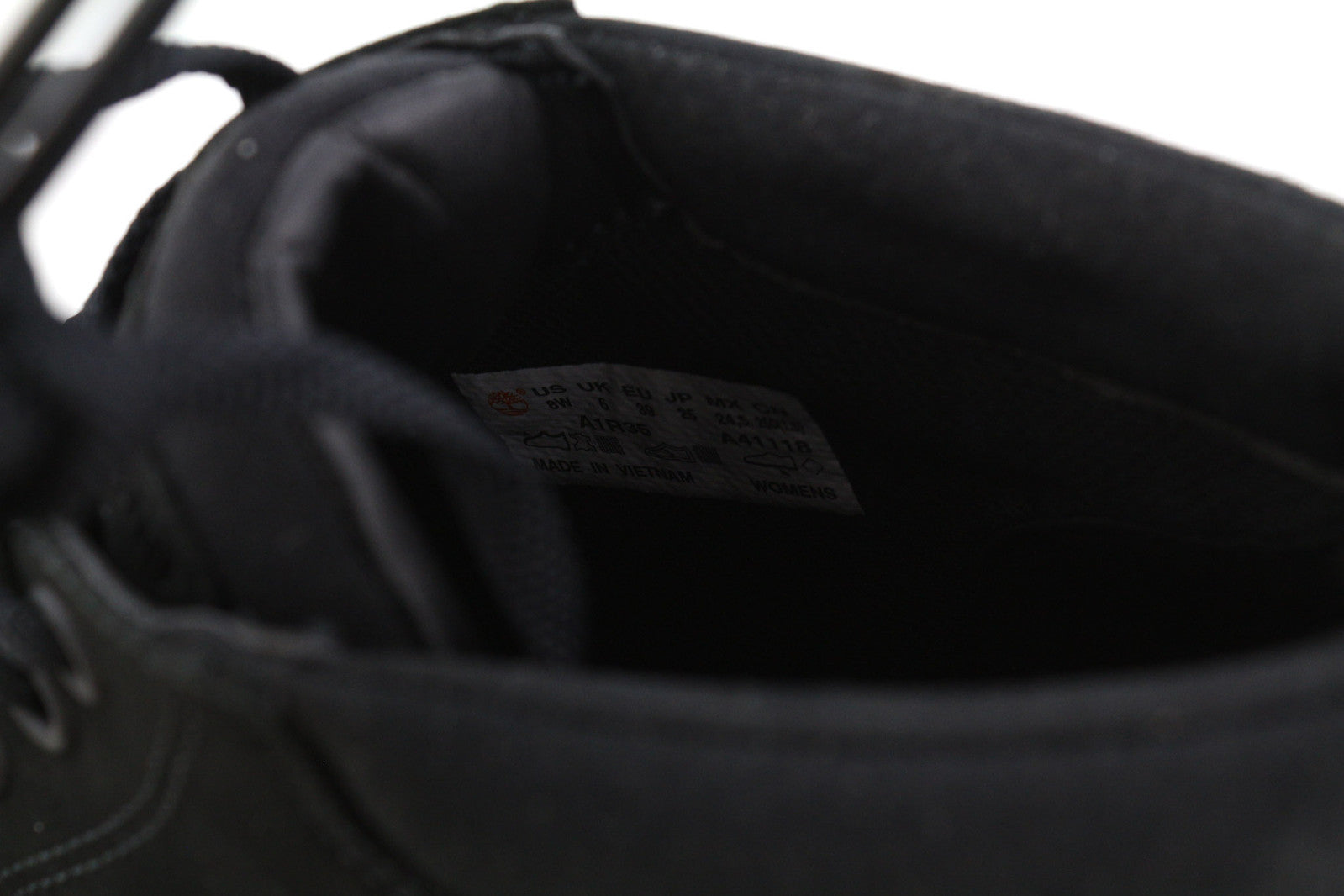 TIMBERLAND A1R35 Women Shoes EU38.5/39 Black Leather Ankle Lace Up Ortholite