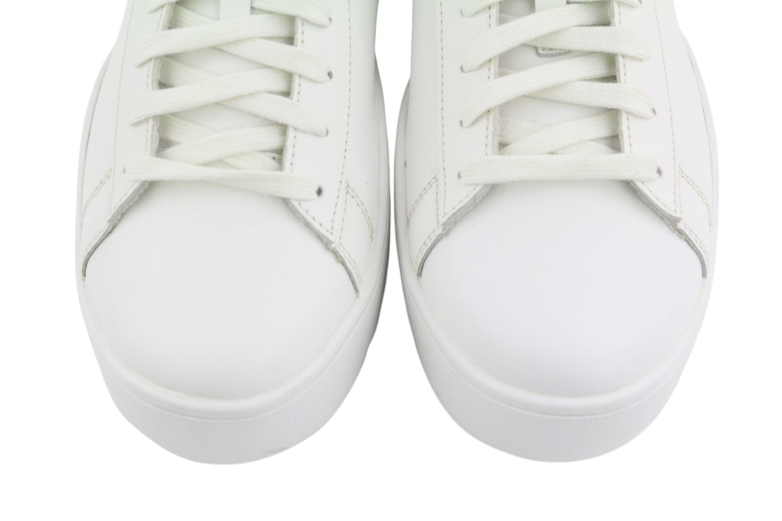 DIESEL S-Shika Low Lace Men Sneakers EU45 White Cow Leather Almond Toe RRP€150