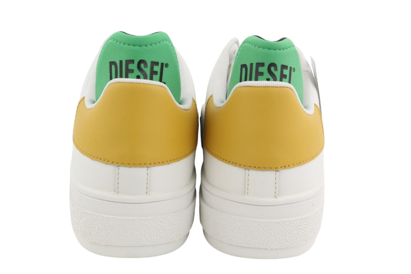 DIESEL S-Shika Low Lace Men Sneakers EU45 White Cow Leather Almond Toe RRP€150