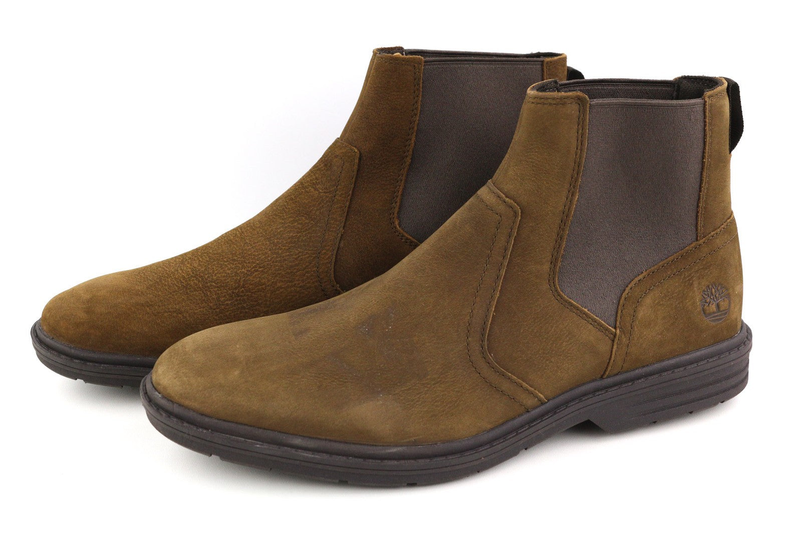 TIMBERLAND A1QCO Men Boots EU43.5/44 Brown Leather Almond Toe Ankle Hoverlite