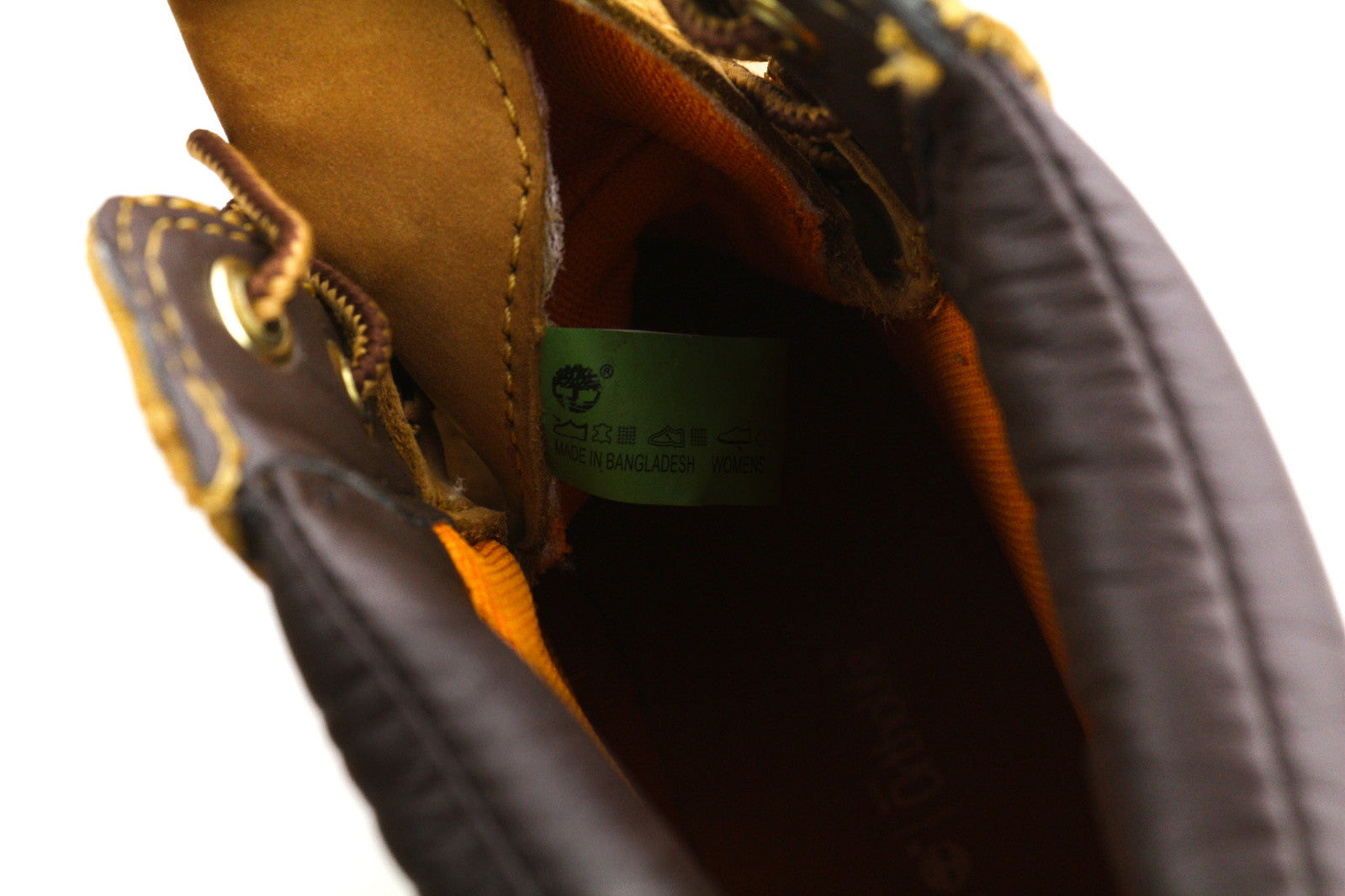 TIMBERLAND 8168R Women Boots EU41.5/42 Brown Leather Ankle Top Lace Up Ortholite