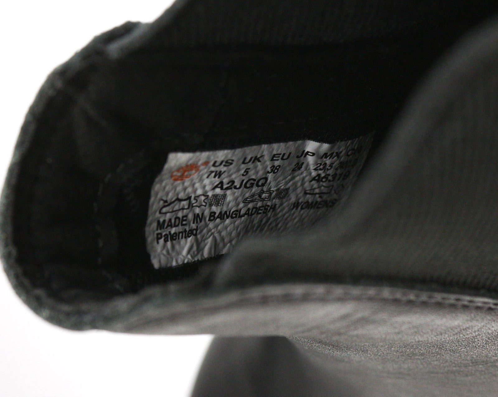 TIMBERLAND A2JGQ Women Boots EU37.5/38 Black Leather Almond Toe Ankle Chelsea