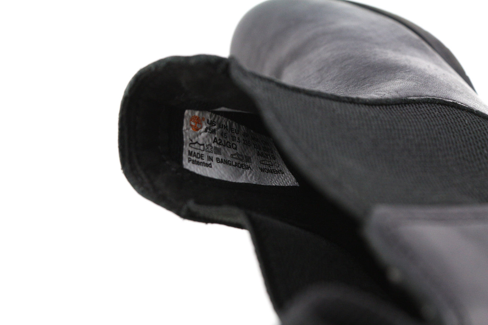 TIMBERLAND A2JGQ Women Boots EU37.5/38 Black Leather Almond Toe Ankle Chelsea