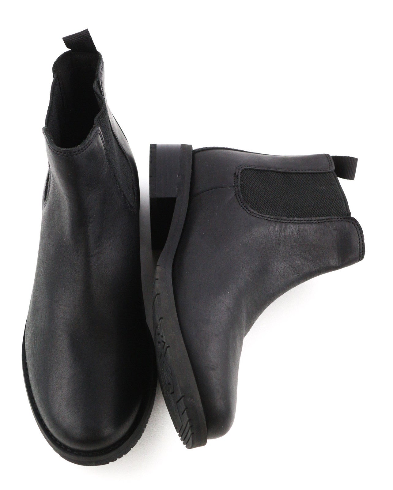 TIMBERLAND A2JGQ Women Boots EU37.5/38 Black Leather Almond Toe Ankle Chelsea