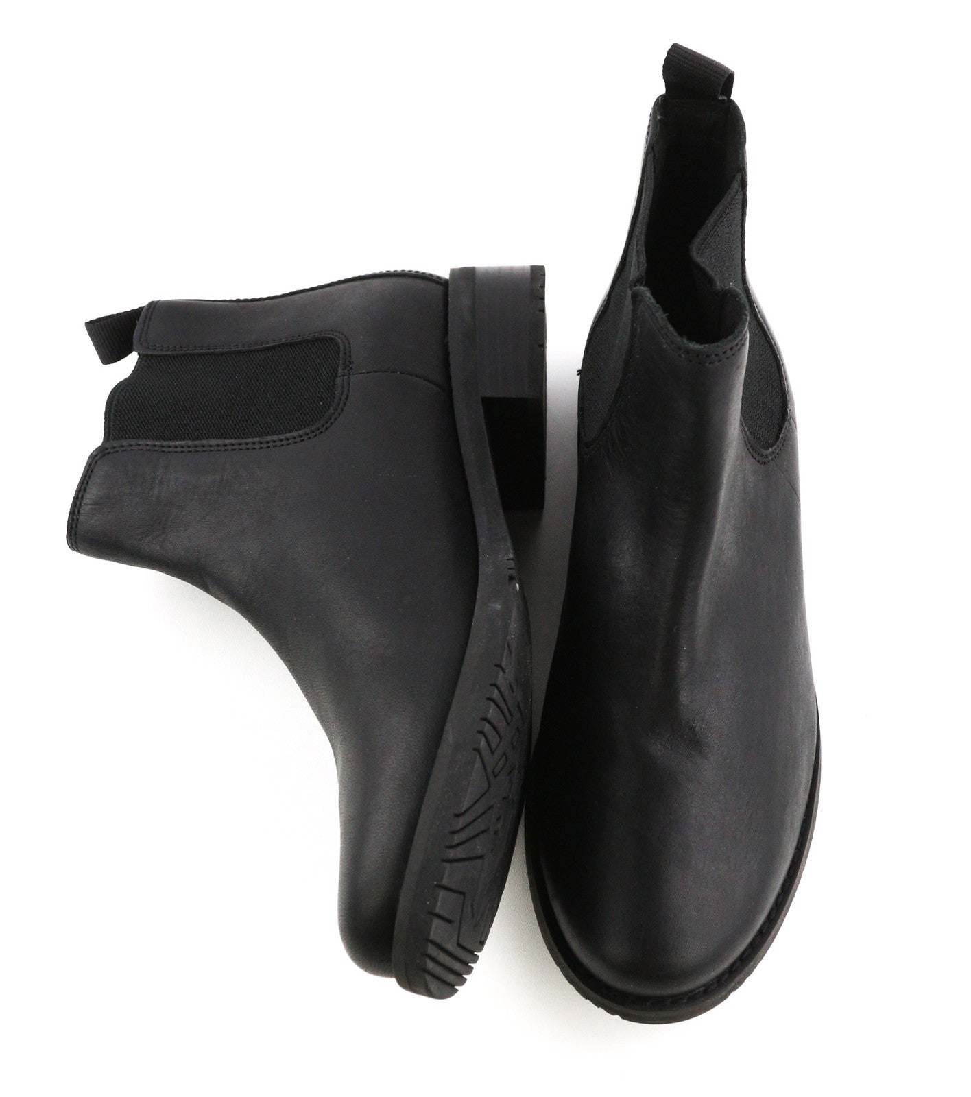 TIMBERLAND A2JGQ Women Boots EU37.5/38 Black Leather Almond Toe Ankle Chelsea