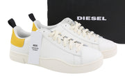DIESEL S-Clever Low Lace Men Sneakers EU45 Light Cow Leather Almond Toe RRP€140