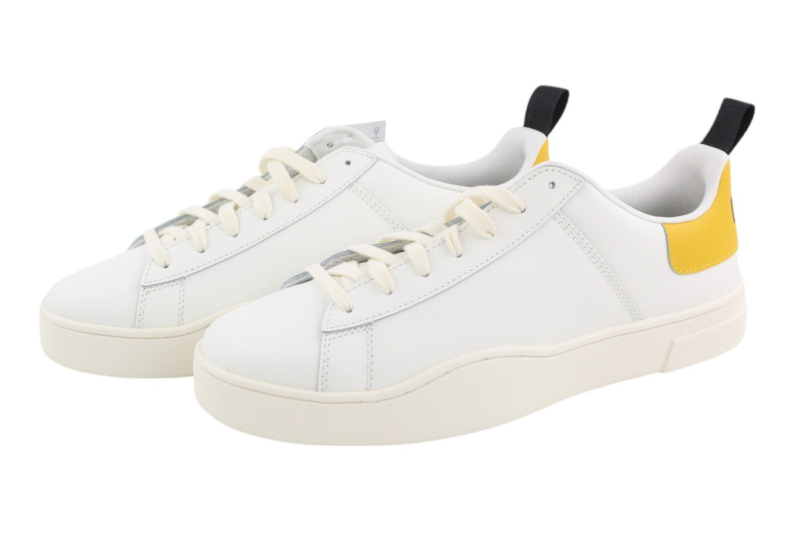 DIESEL S-Clever Low Lace Men Sneakers EU45 Light Cow Leather Almond Toe RRP€140