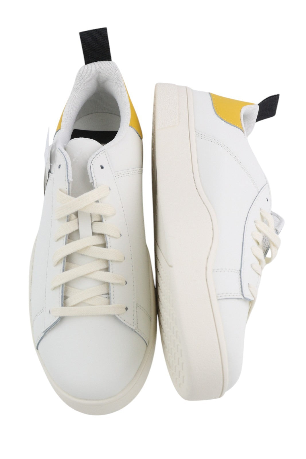 DIESEL S-Clever Low Lace Men Sneakers EU45 Light Cow Leather Almond Toe RRP€140