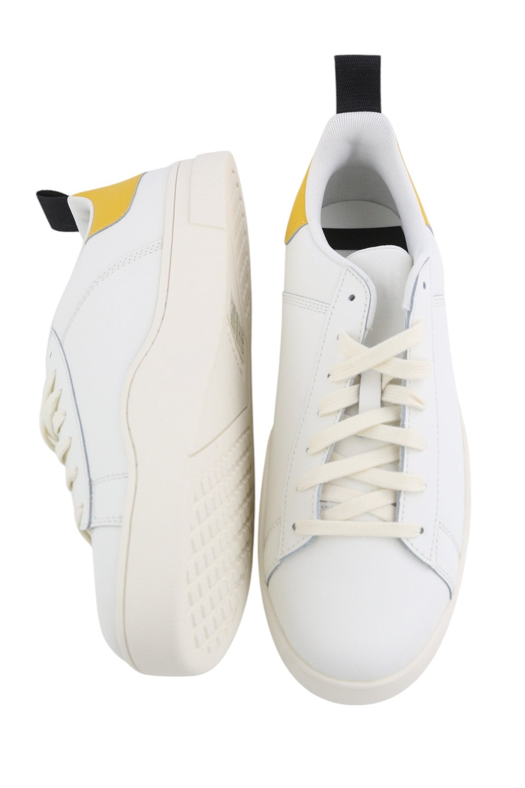 DIESEL S-Clever Low Lace Men Sneakers EU45 Light Cow Leather Almond Toe RRP€140