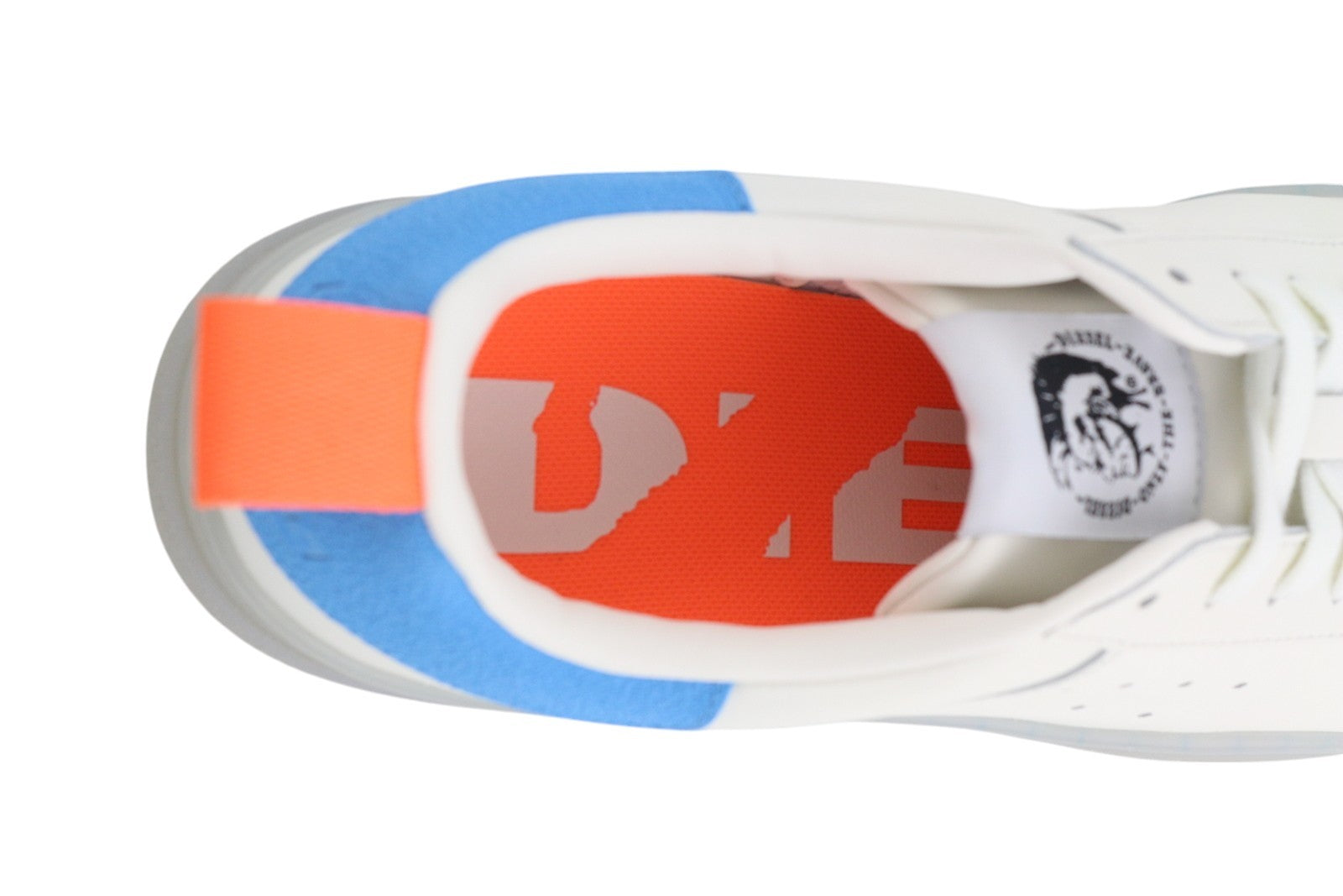 DIESEL S-Clever Low Men Sneakers EU45 White Leather Laced Almond Toe RRP€140