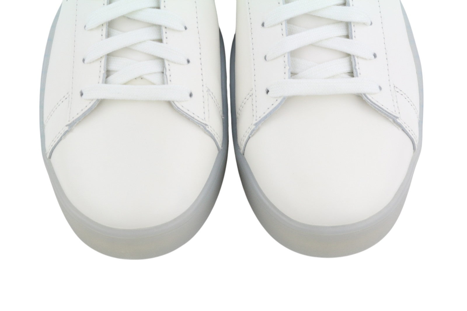 DIESEL S-Clever Low Men Sneakers EU45 White Leather Laced Almond Toe RRP€140