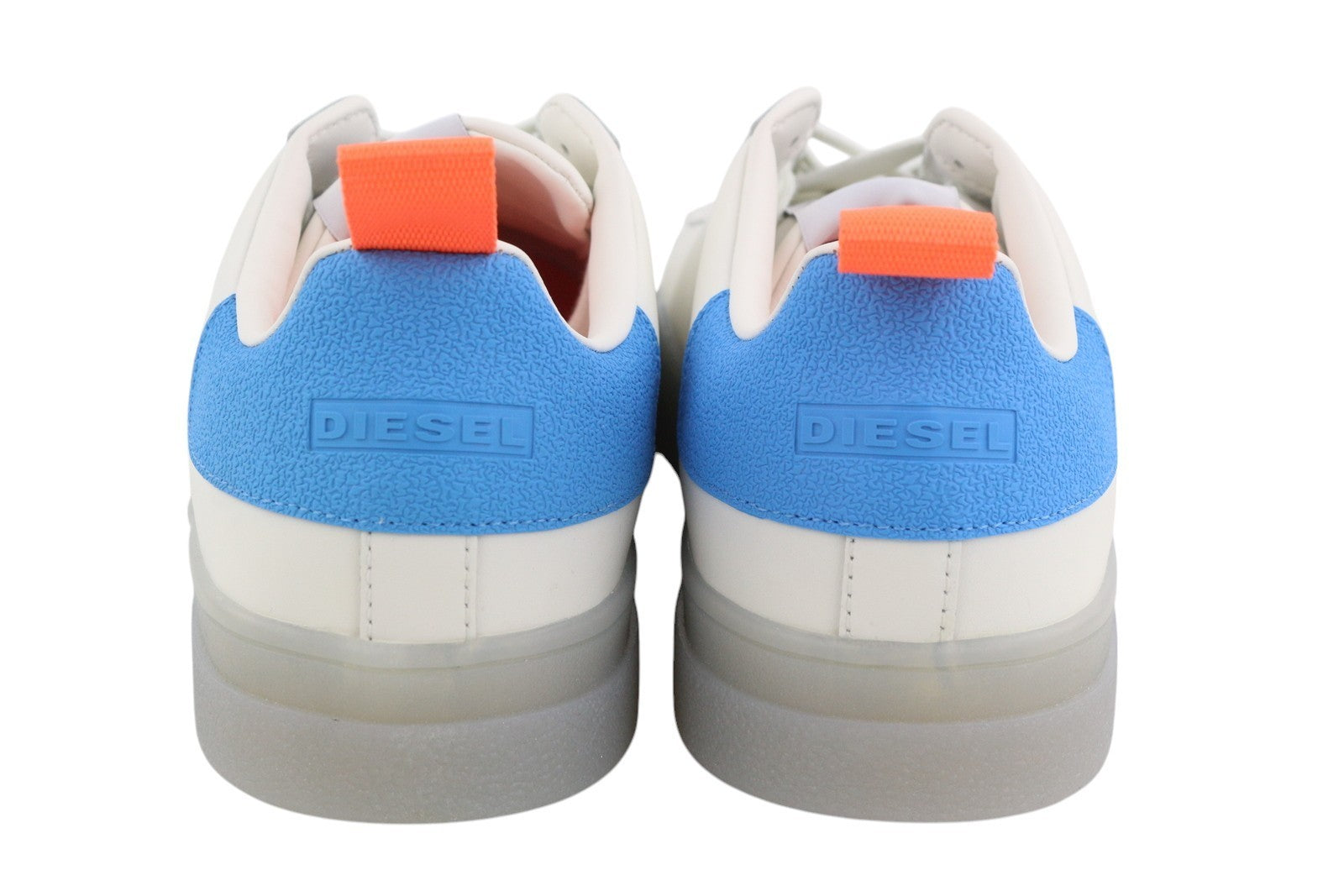 DIESEL S-Clever Low Men Sneakers EU45 White Leather Laced Almond Toe RRP€140