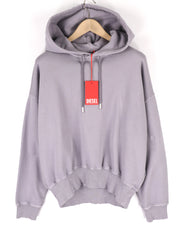 DIESEL F-Magdalena Felpa Women Hoodie L Purple Washed Hooded Pullover RRP€175