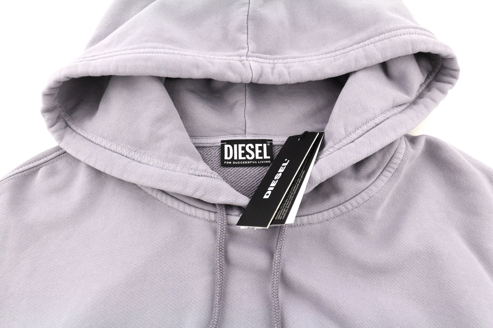 DIESEL F-Magdalena Felpa Women Hoodie XL Purple Washed Hooded Pullover RRP€175