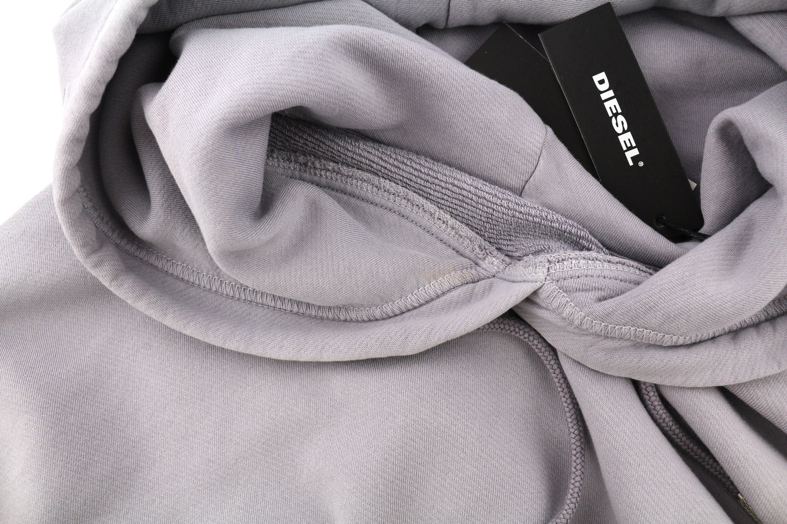 DIESEL F-Magdalena Felpa Women Hoodie XL Purple Washed Hooded Pullover RRP€175