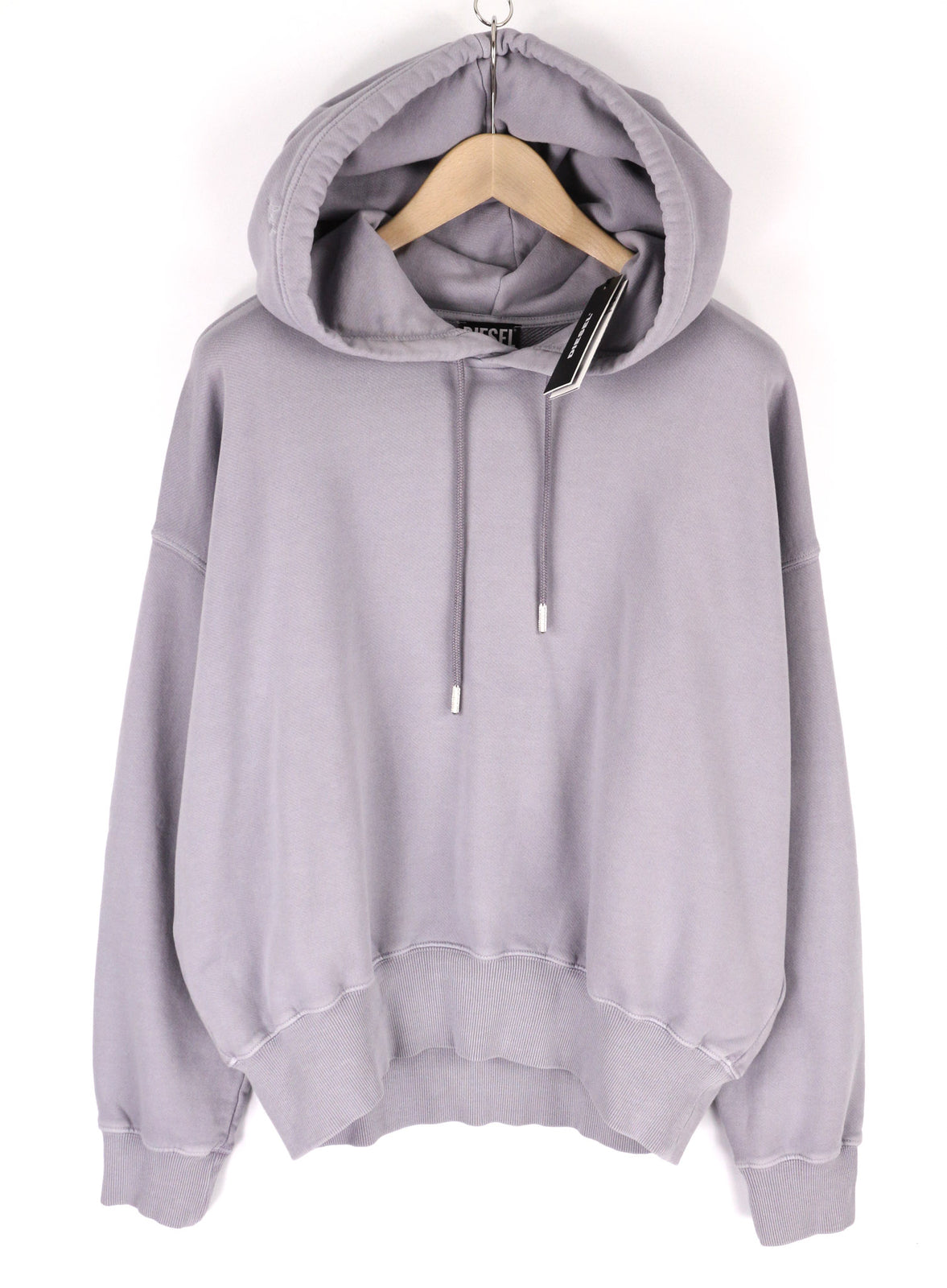 DIESEL F-Magdalena Felpa Women Hoodie L Purple Washed Hooded Strap RRP€175