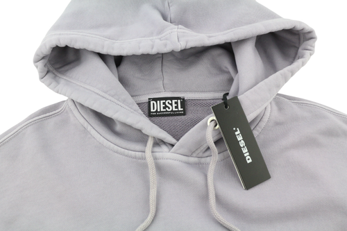 DIESEL F-Magdalena Felpa Women Hoodie M Purple Washed Hooded Strap RRP€175