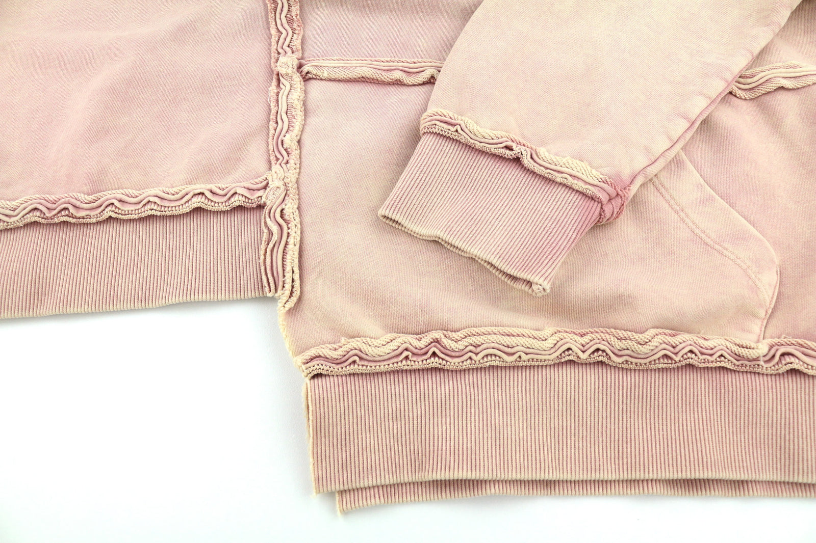 DIESEL F-Mikky Felpa Women Hoodie L Peach Hooded Asymmetrical Pocket RRP€195