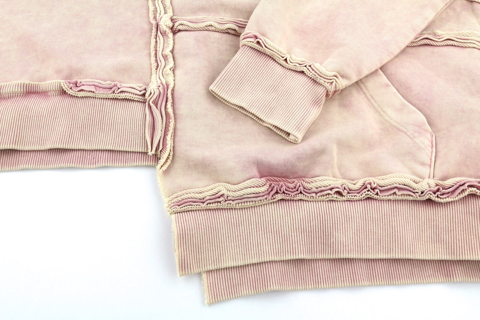 DIESEL F-Mikky Felpa Women's Hoodie S Peach Hooded Asymmetrical Pocket RRP€195