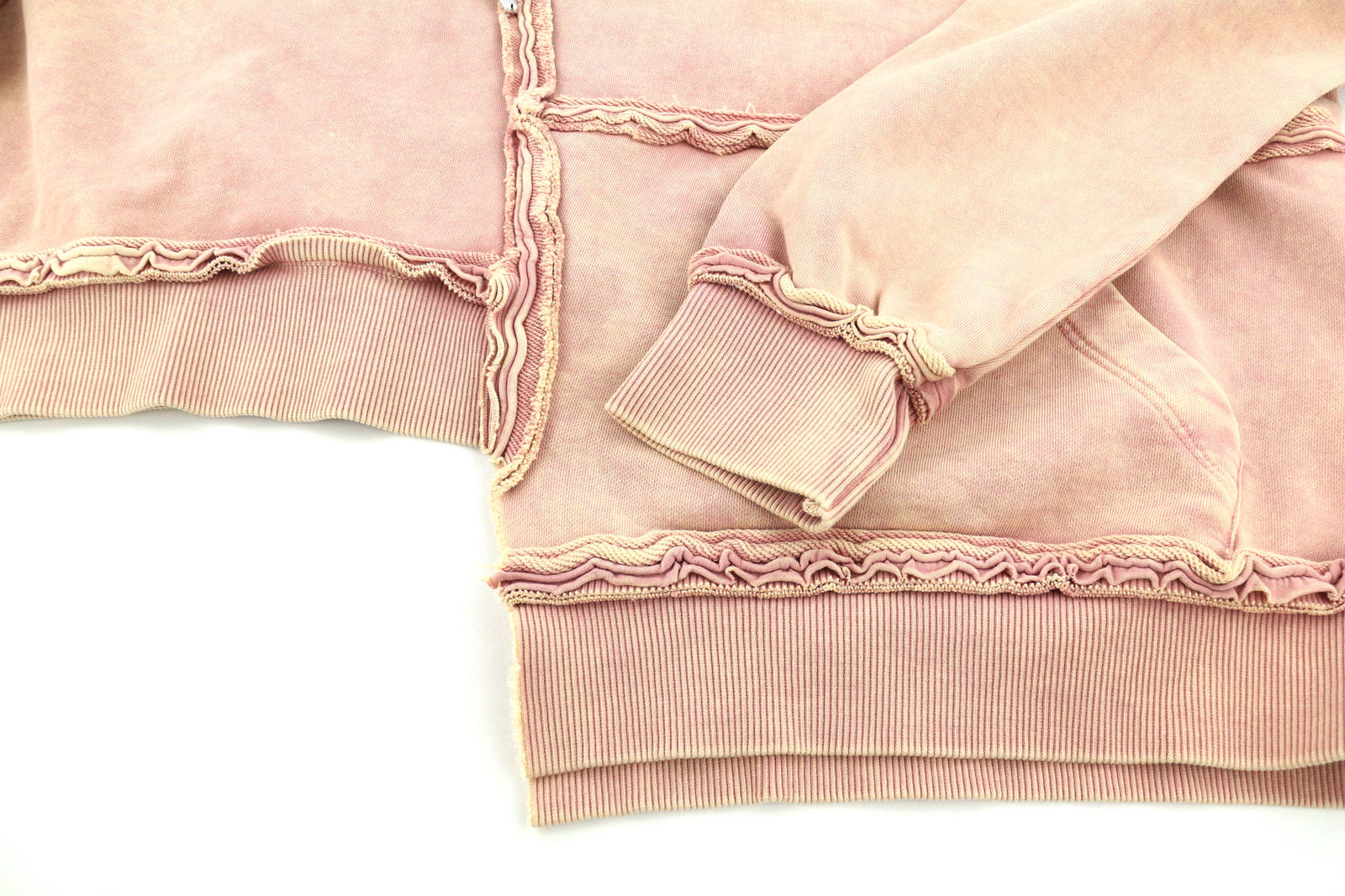 DIESEL F-Mikky Felpa Women Hoodie S Peach Hooded Asymmetrical Pocket RRP€195