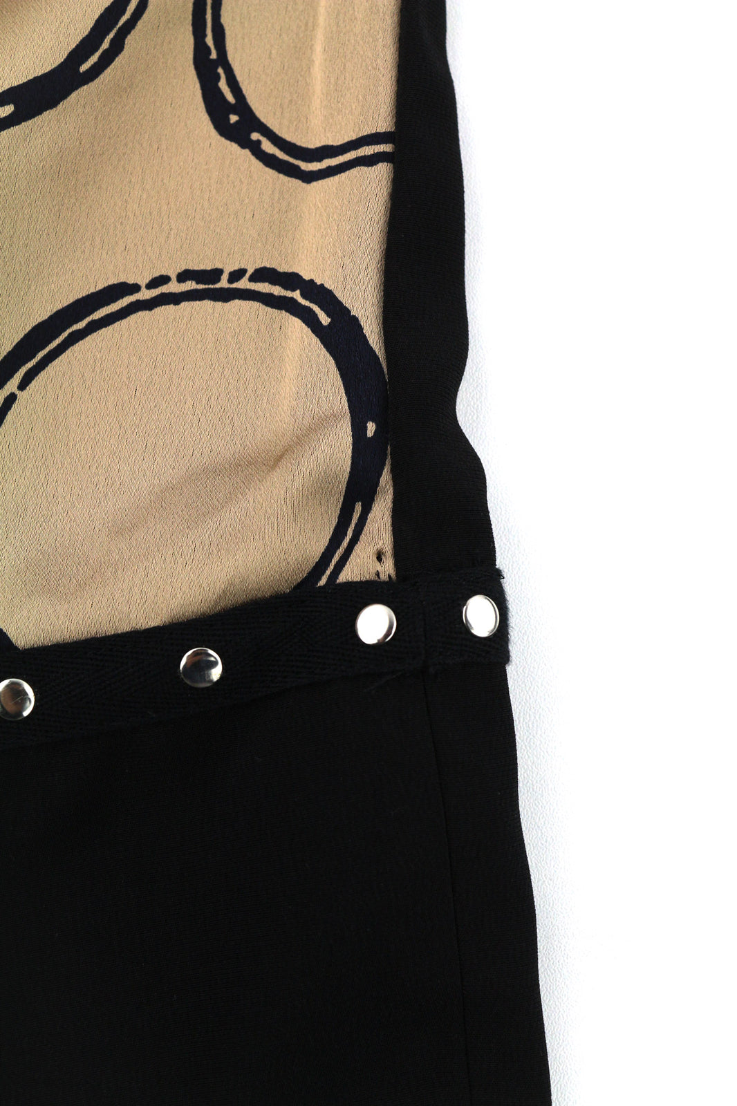 BLEU BLANC ROUGE Magie Women Dress S Beige 3/4 Sleeve Crew Neck Print Short