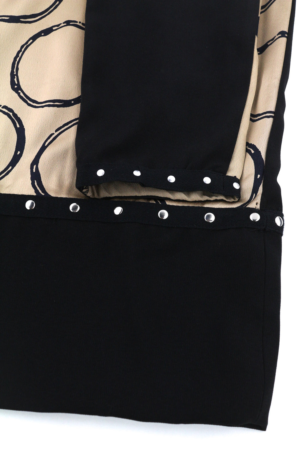 BLEU BLANC ROUGE Magie Women Dress S Beige 3/4 Sleeve Crew Neck Print Short