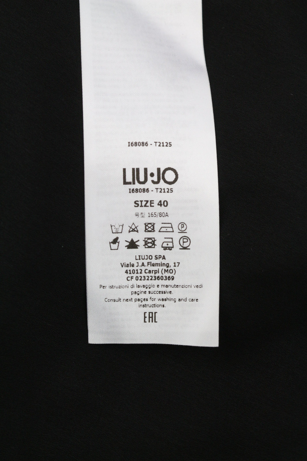 LIU JO Volant Women Dress 40 Flower Long Sleeved V-Neck Zipped Logo Lined Short