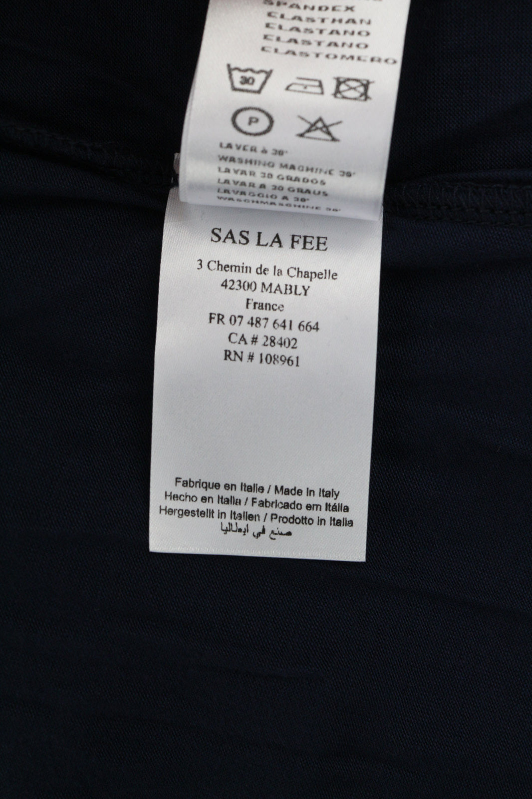 LA FEE MARABOUTEE Women Dress 38 Long Sleeved V-Neck Elastic Waist Printed Short