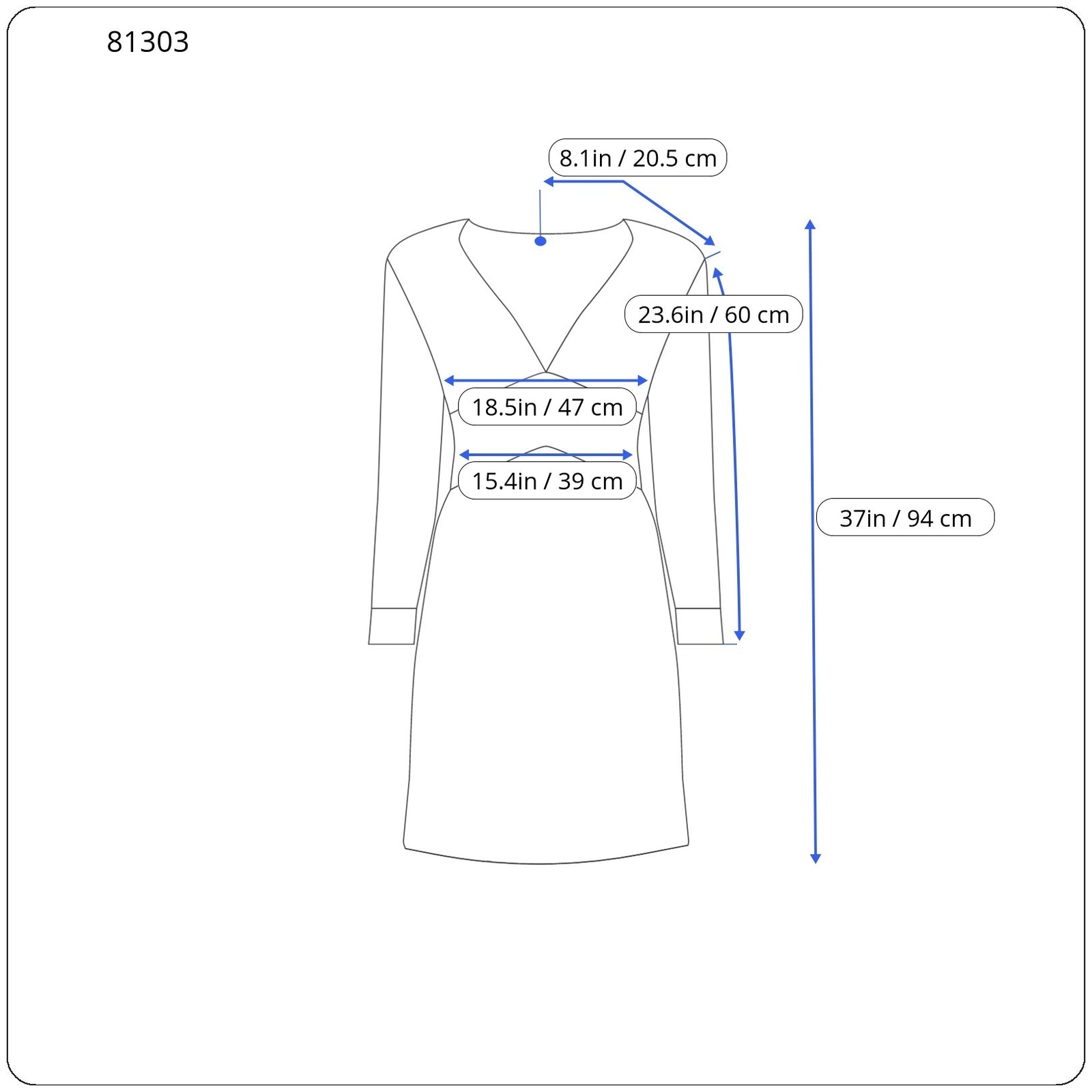 LA FEE MARABOUTEE Women Dress 38 Long Sleeved V-Neck Elastic Waist Printed Short