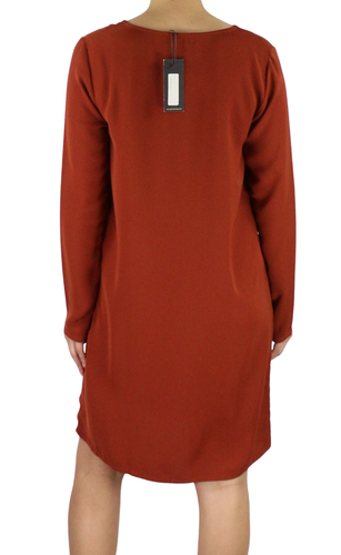 SUPERTRASH Dambi Women Dress 36 Long Sleeves V-Neck Strap Unlined Logo Short