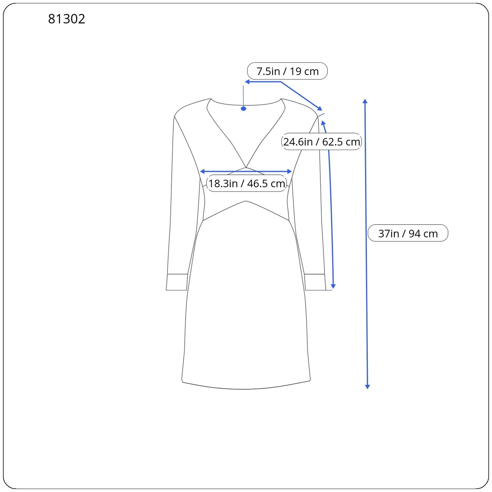 SUPERTRASH Dambi Women Dress 36 Long Sleeves V-Neck Strap Unlined Logo Short