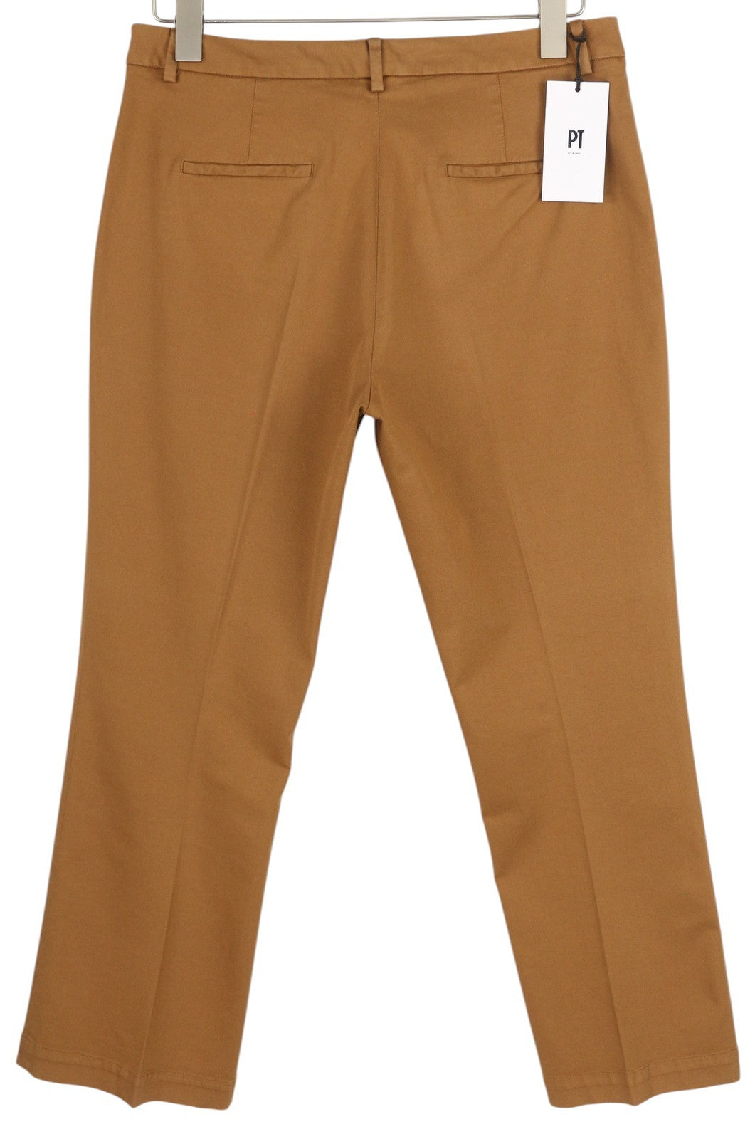 PT TORINO Jaine Women Trousers 46 W33 Brown Bootcut Fit Ankle Length RRP€249