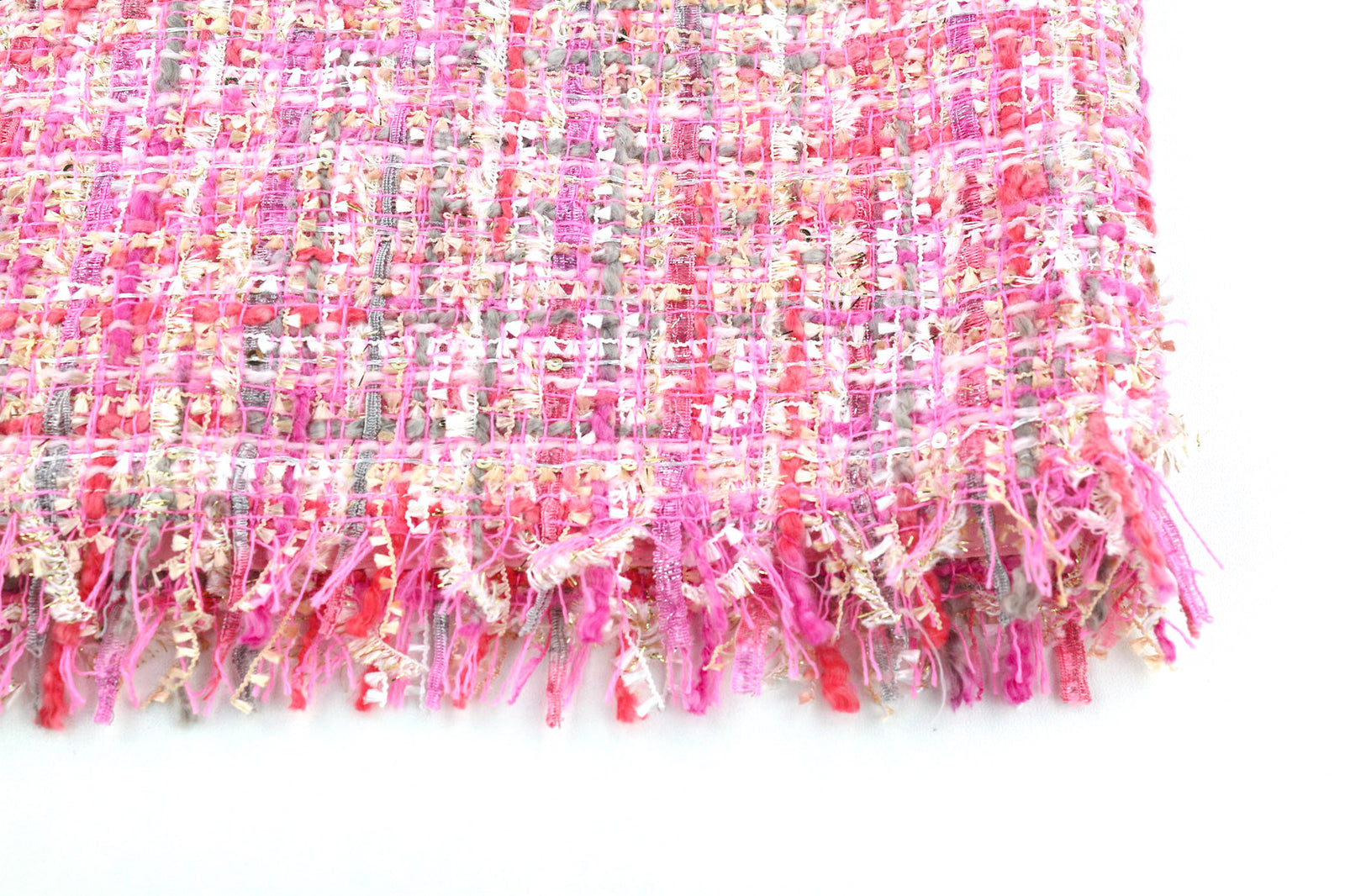 GUGLIELMO CAPONE Women Dress ~S Tweed 3/4 Sleeve Crew Neck Pocket Printed Short