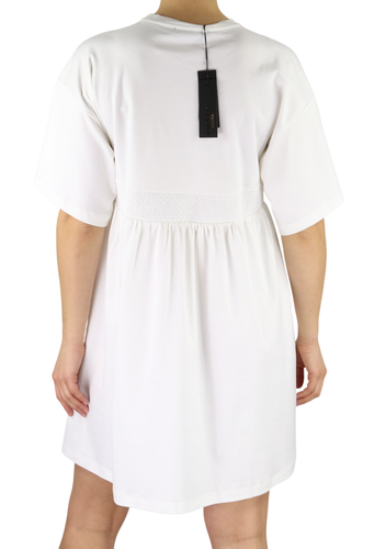 DIESEL Bgtih Women Dress XS Black Gold Short Sleeved Crew Neck Embroidered Short