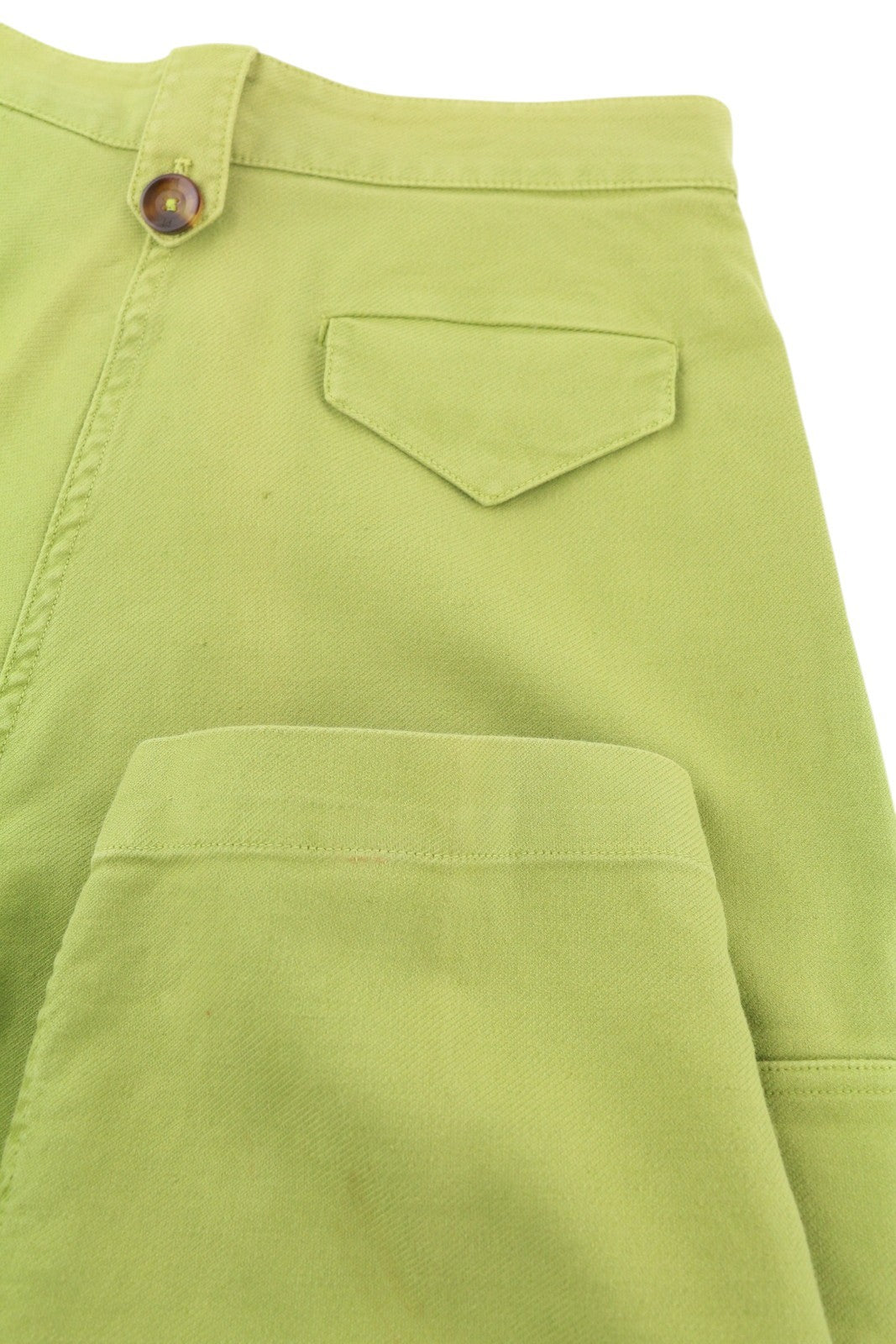 PT TORINO Zoe Women Trousers 44 W30 Green Linen Blend Slim Fit High Waist Cargo