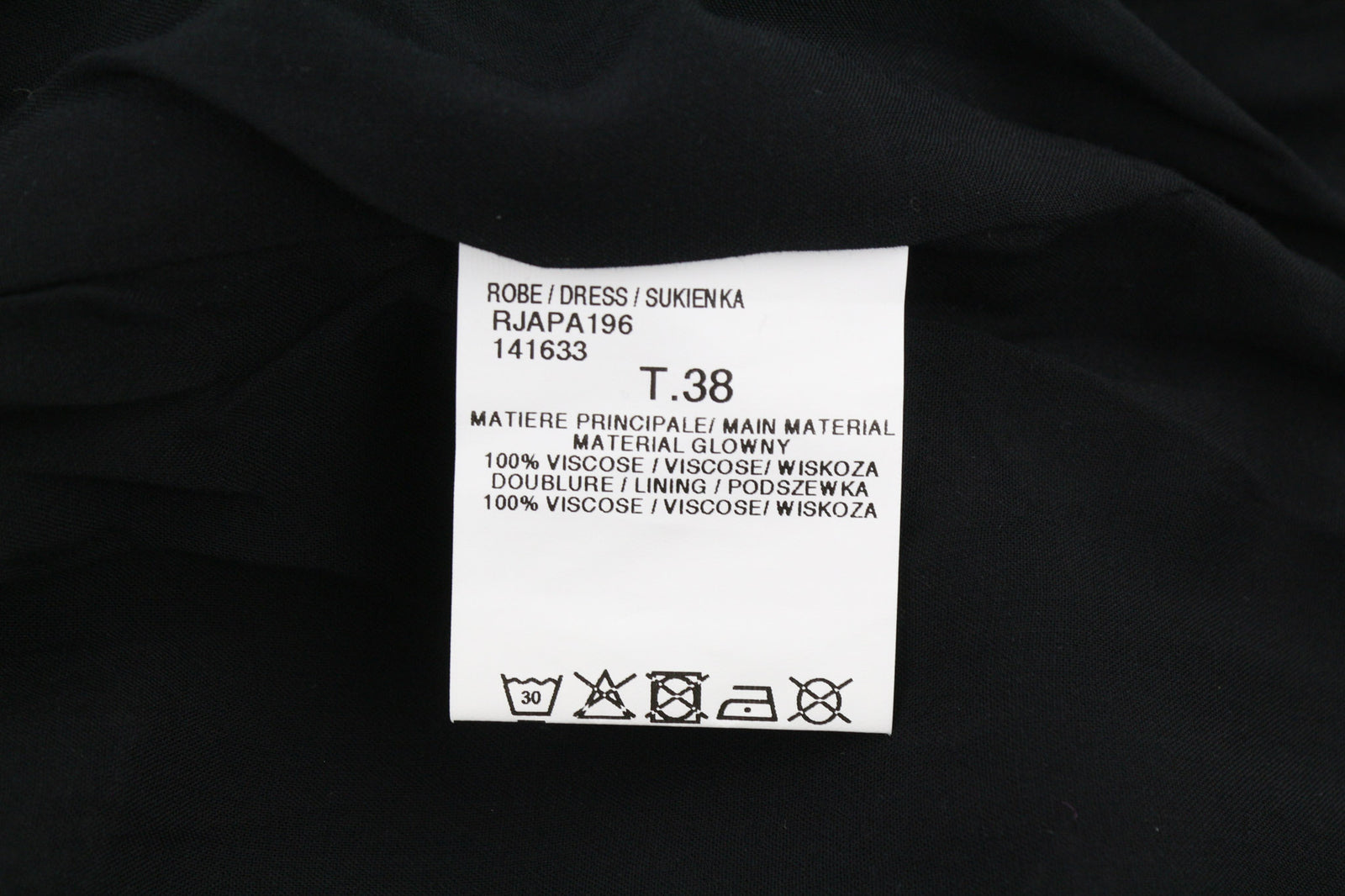 JACQUELINE RIU Rjapa196 Women Dress 38 Dark Sleeveless V-Neck Flower Pattern