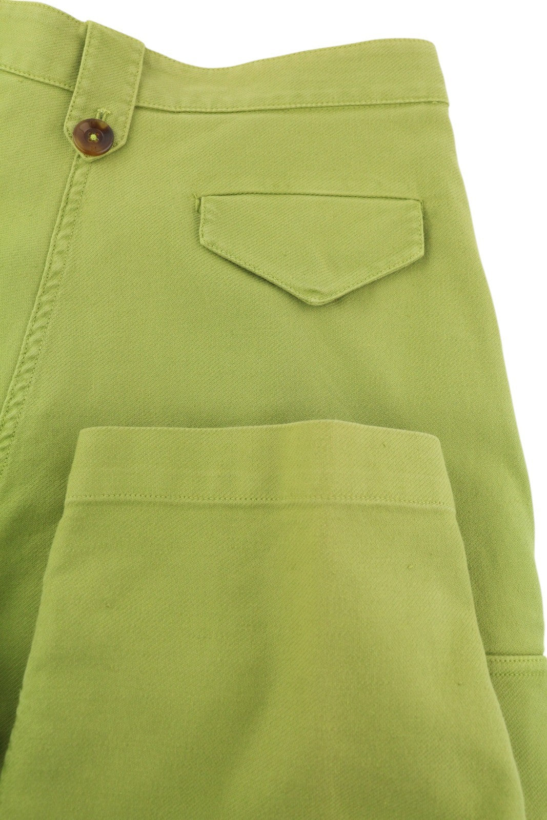 PT TORINO Zoe Women Trousers 44 W30 Green Linen Blend Slim Fit High Waist Cargo