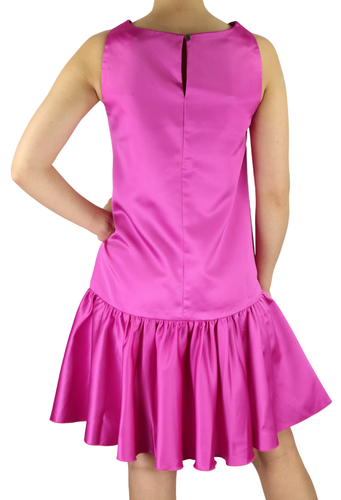 GUGLIELMO CAPONE Women Dress ~S Purple Sleeveless Crew Neck Logo Classic Short