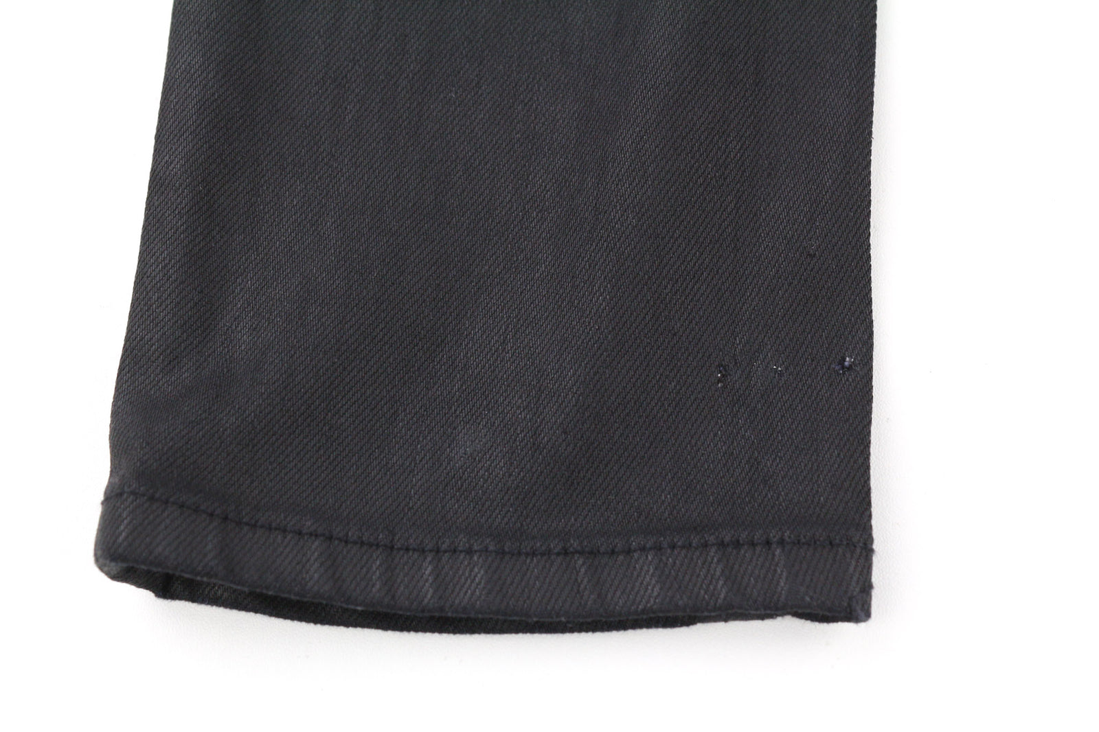 NUDIE JEANS Skinny Lin Men Jeans W28/L32 Black In Black Coated Cotton Zip Fly