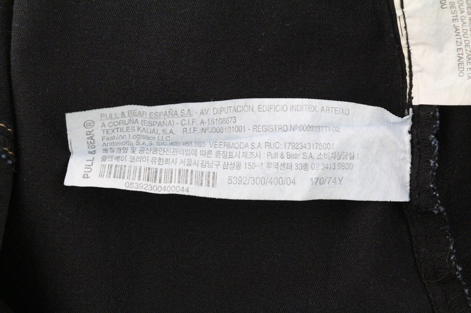 PULL&BEAR Women Dress L Blue Denim V-Neck Logo Sleeveless Pockets Button Short