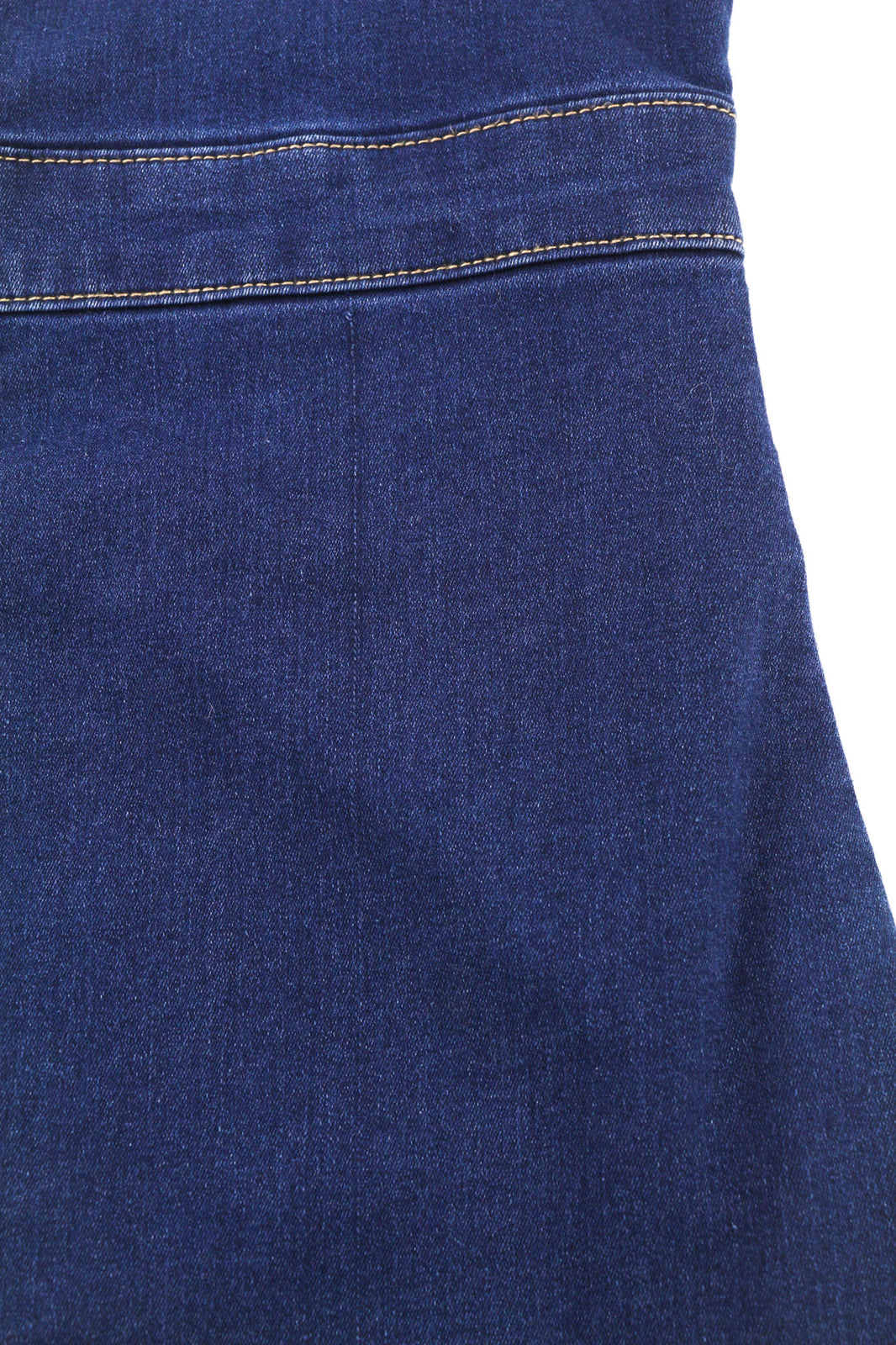 PULL&BEAR Women Dress L Blue Denim V-Neck Logo Sleeveless Pockets Button Short