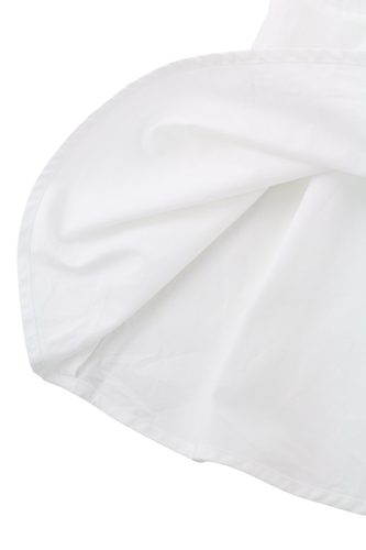 SUISTUDIO Dylan Women Dress UK10 White Cotton Long Sleeved Crew Neck Logo Short