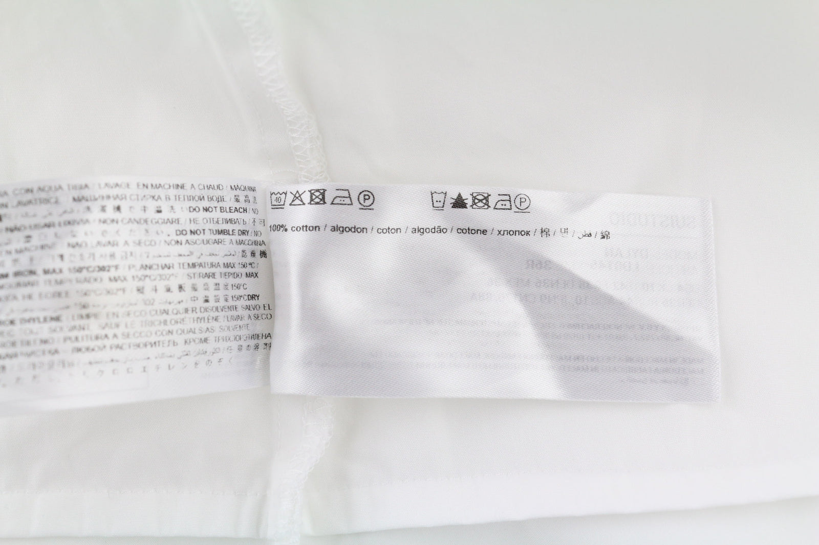 SUISTUDIO Dylan Women Dress UK10 White Cotton Long Sleeved Crew Neck Logo Short