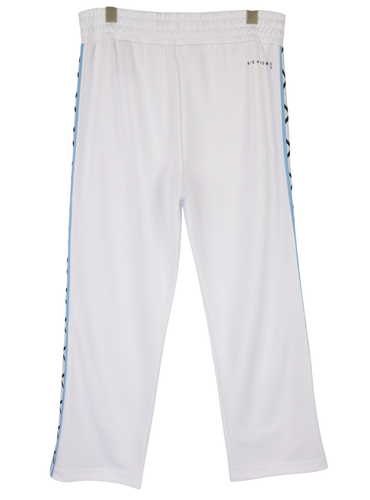 RICHMOND Men TrackSuit M White 2 Piece Zipped Pockets Elastic Waist Logo Casual