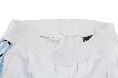 RICHMOND Men TrackSuit M White 2 Piece Zipped Pockets Elastic Waist Logo Casual