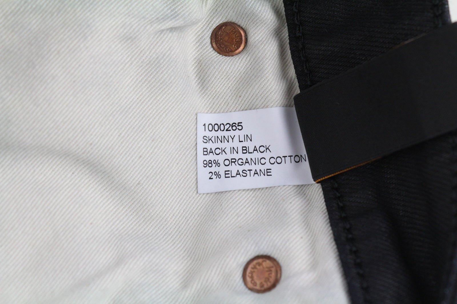 NUDIE JEANS Skinny Lin Men Jeans W28/L32 Black In Black Coated Organic Zipper