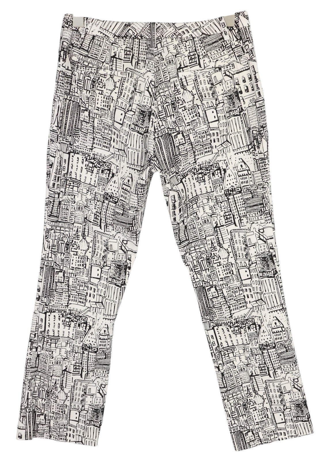 PT TORINO Jaine Women Trousers 46 W32 City Print Bootcut Ankle Length RRP€249