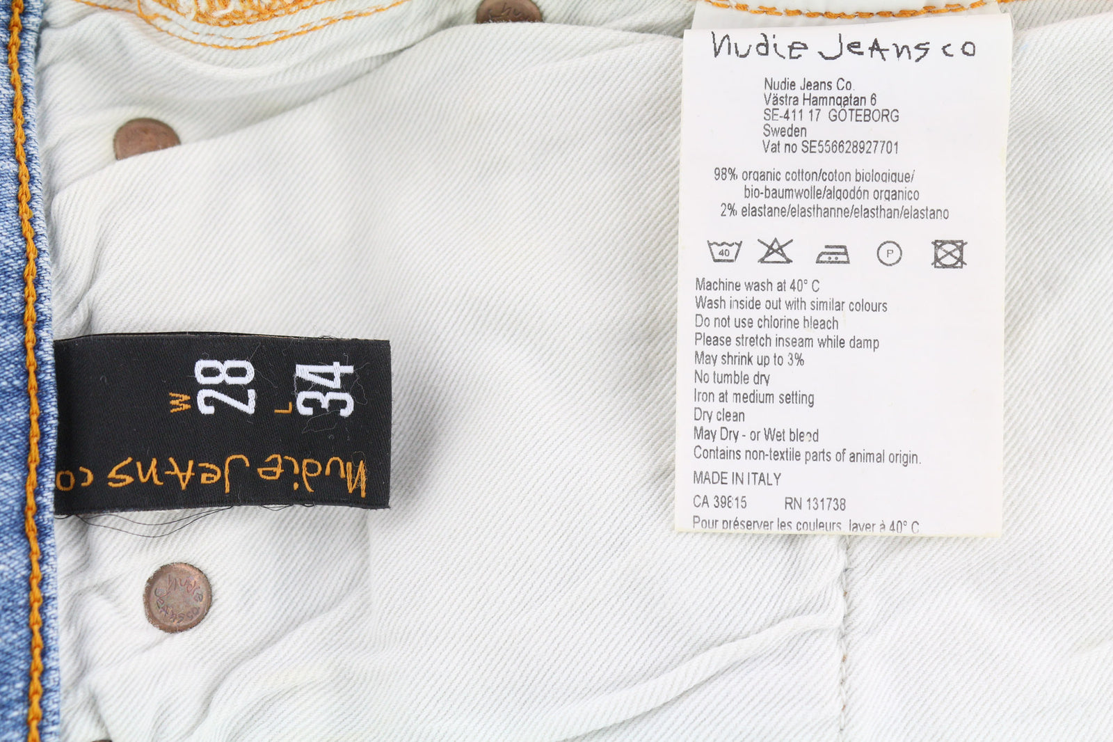 NUDIE JEANS Skinny Lin Men Jeans W28/L34 Juvenile Worn Washed Organic Cotton