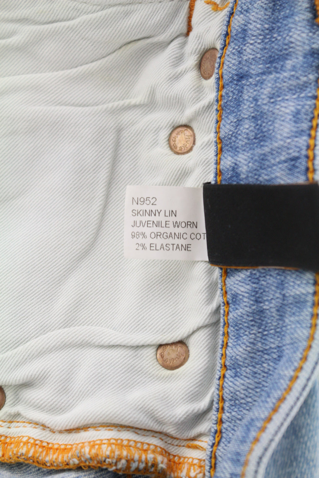 NUDIE JEANS Skinny Lin Men Jeans W28/L34 Juvenile Worn Washed Organic Cotton